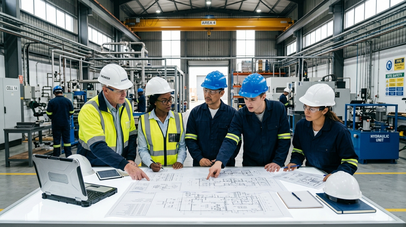 Industrial engineering team at ATCOP Technologies