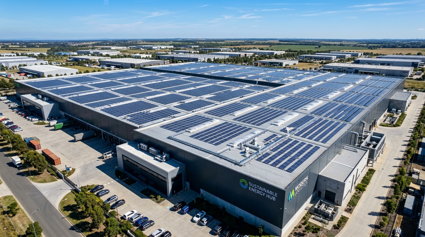 Commercial solar panel array